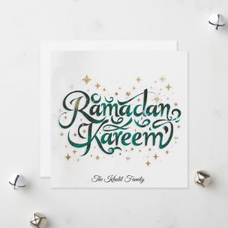 Happy Ramadan Mubarak Ramadan Kareem Gold Muslim Holiday Card