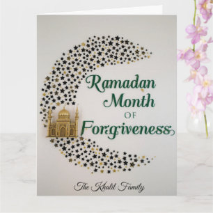 Happy Ramadan Mubarak Ramadan Kareem Hilal Muslim Card