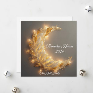 Happy Ramadan Mubarak Ramadan Kareem Hilal Muslim Holiday Card