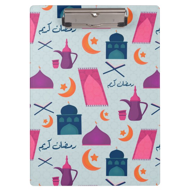 Happy Ramadan Pattern Clipboard (Front)