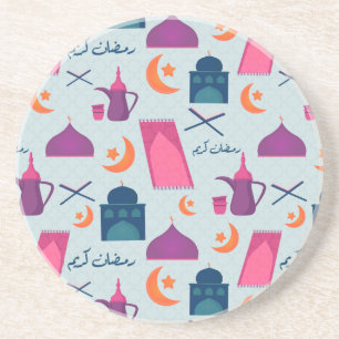 Happy Ramadan Pattern Coaster