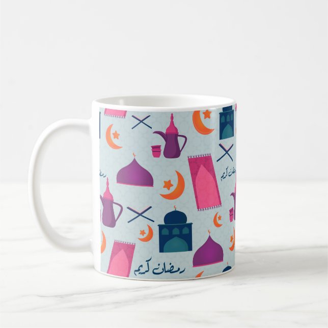 Happy Ramadan Pattern Coffee Mug (Left)