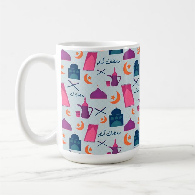 Happy Ramadan Pattern Coffee Mug (Left)