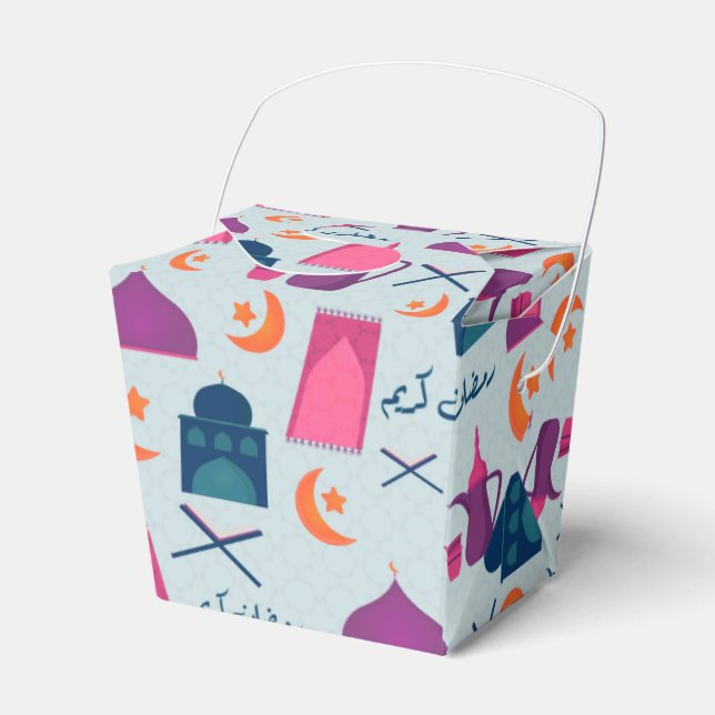 Happy Ramadan Pattern Favor Box (Front Side)