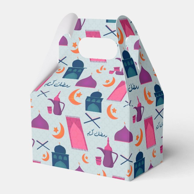 Happy Ramadan Pattern Favor Box (Front Side)