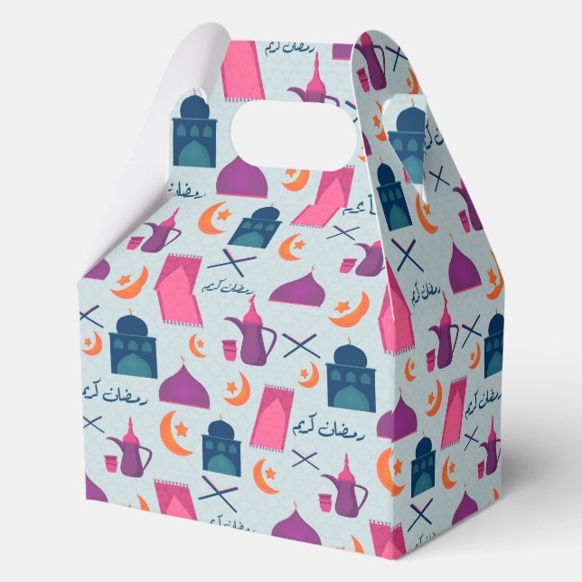 Happy Ramadan Pattern Favor Box (Back)