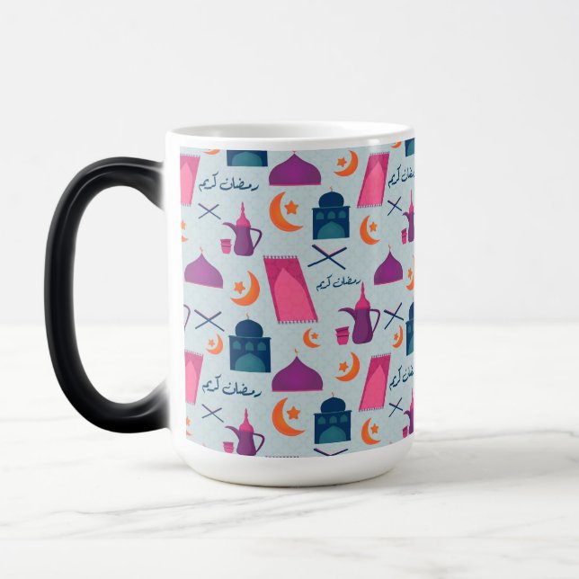 Happy Ramadan Pattern Magic Mug (Left)