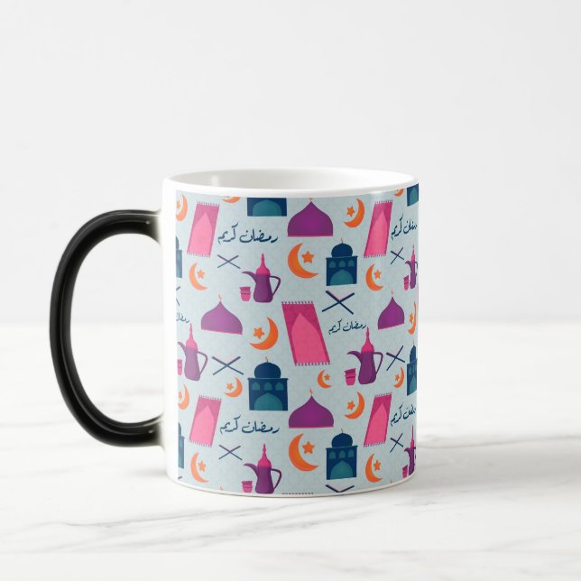 Happy Ramadan Pattern Magic Mug (Left)