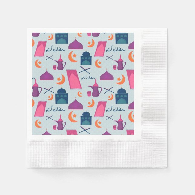 Happy Ramadan Pattern Napkin (Front)