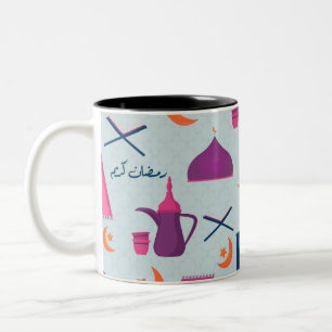 Happy Ramadan Pattern Two-Tone Coffee Mug