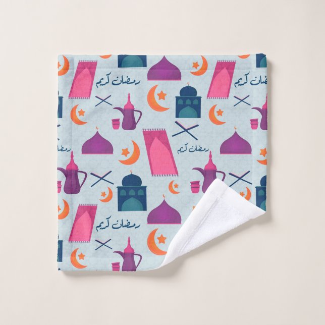 Happy Ramadan Pattern Wash Cloth (Wash Cloth)
