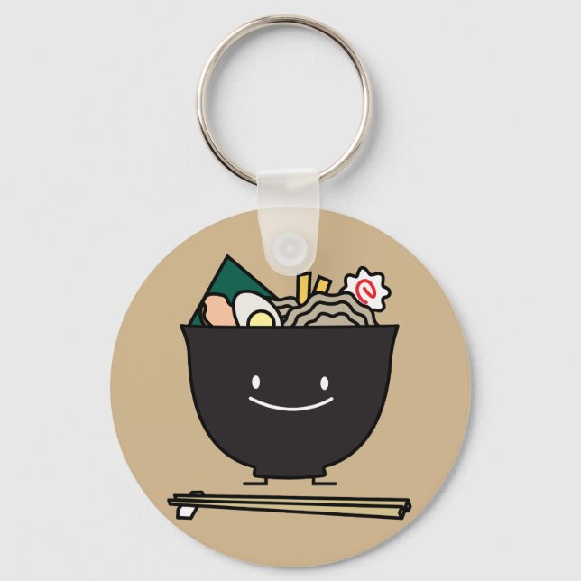 Happy Ramen Bowl Keychain (Front)