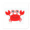 Happy Red Cartoon Crab