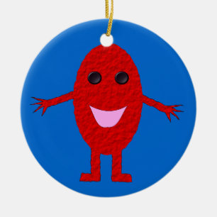 Happy Red Grape Custom Birthday Ceramic Ornament