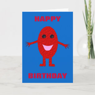 Happy Red Grape Customizable Greeting Card
