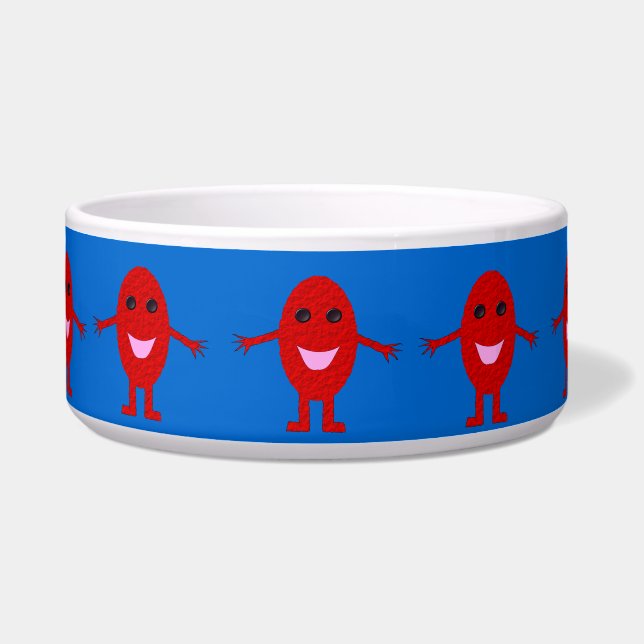 Happy Red Grape Dog Bowl (Front)
