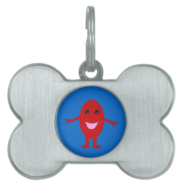 Happy Red Grape Pet Tag (Front)