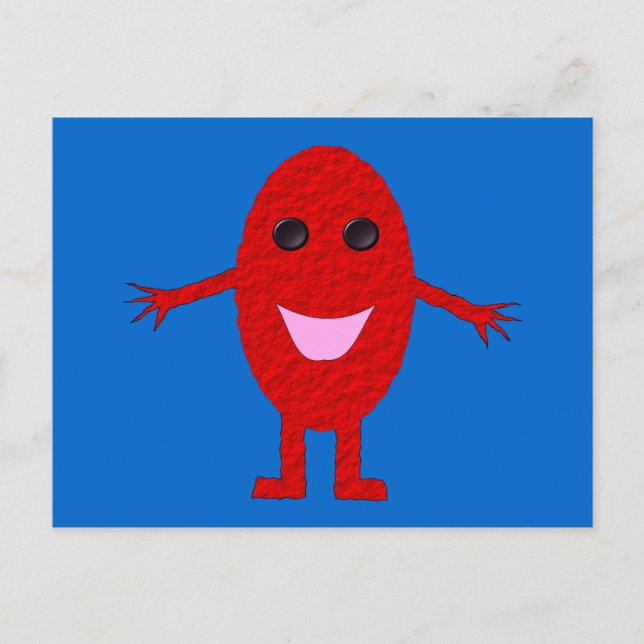 Happy Red Grape Postcard (Front)