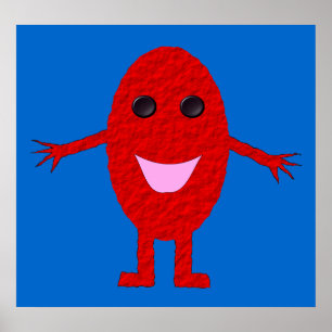 Happy Red Grape Poster