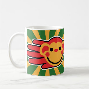 Happy Red Monkey Face Coffee Mug