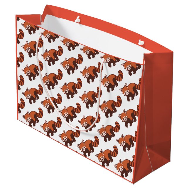 Happy Red panda Gift Bag (Back Angled)