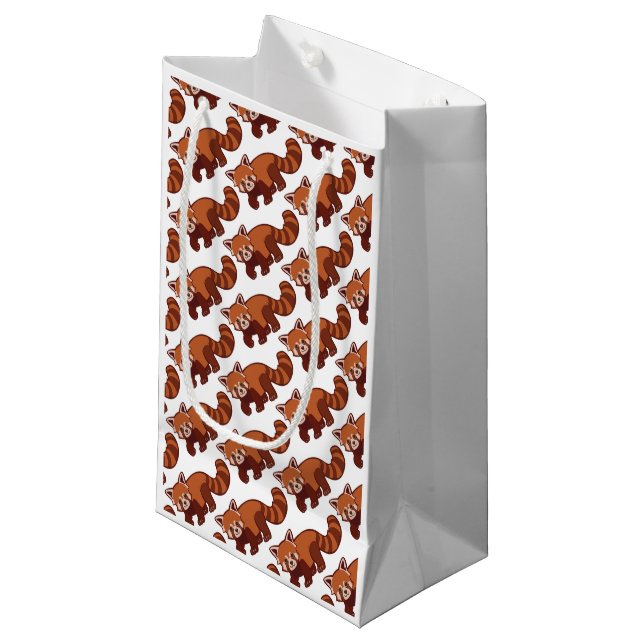 Happy Red panda petit sac cadeau (Devant Angle)