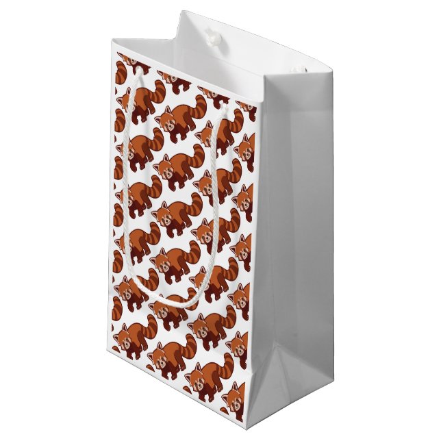 Happy Red panda Small Gift Bag (Front Angled)