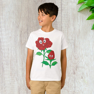 Happy Red Rose Characters T-Shirt