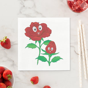 Happy Red Roses Napkin