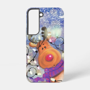 Happy Reindeer Christmas Samsung or iPhone Cases