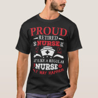 Happy Retired Nurse Funny Retro Typography Quote