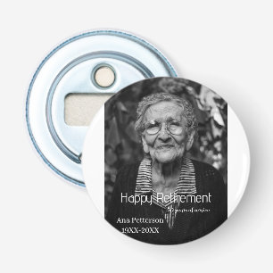 Happy retirement add name photo years of service r bottle opener