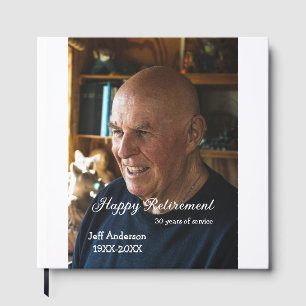 Happy retirement add name photo years of service r guest book