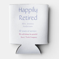 Happy retirement add name years of service purple