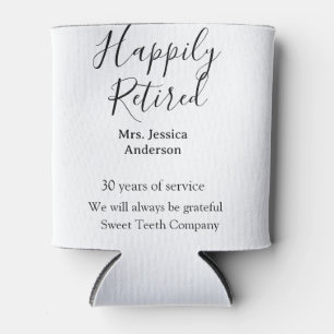 Happy retirement add name years of service retired can cooler