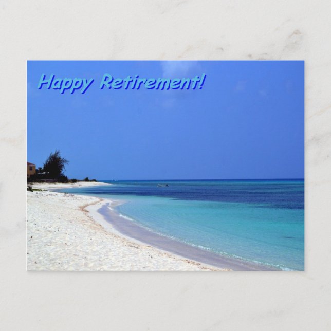 Happy Retirement - Blue Ocean Postcard (Front)
