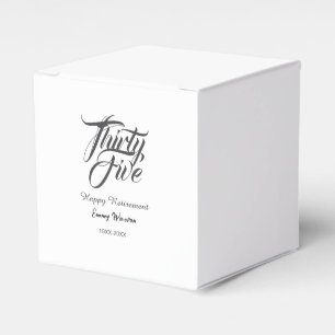Happy retirement bold letter name year elegant sim favor box