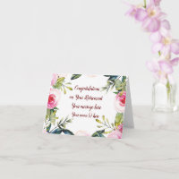 Happy Retirement Congrats Flowers Cursive Script