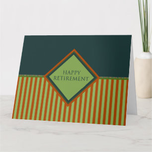 happy retirement (diamondStriped) Card
