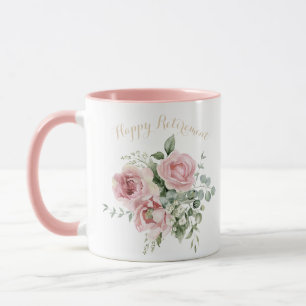 Happy Retirement Floral Ornament Mug