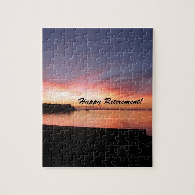 Happy Retirement Florida Sunset Jigsaw Puzzle (Vertical)