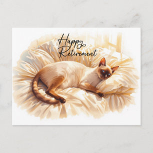 Happy Retirement for cat lover cat mom  Postcard