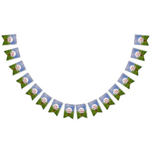 Happy Retirement Golf Ball on red tee Bunting Flags