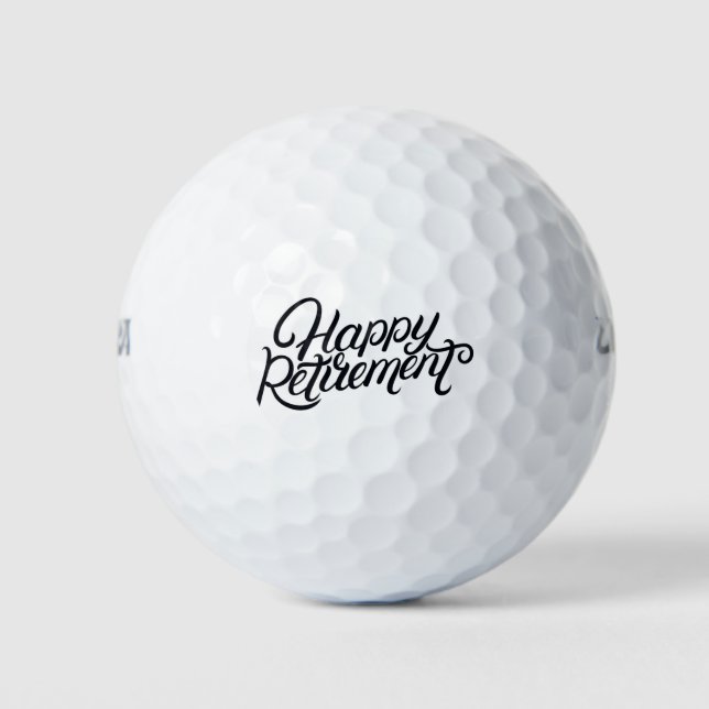 Happy Retirement Golf Balls (Front)