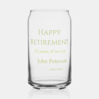 Happy retirement green name year years of service 