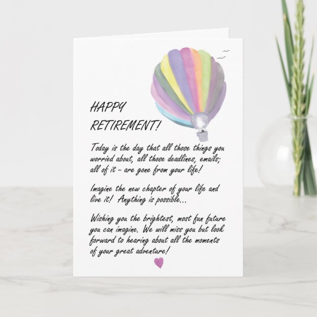 Happy Retirement Greeting Card (Front)