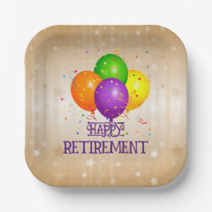 HAPPY RETIREMENT...Let's party! Paper Plate