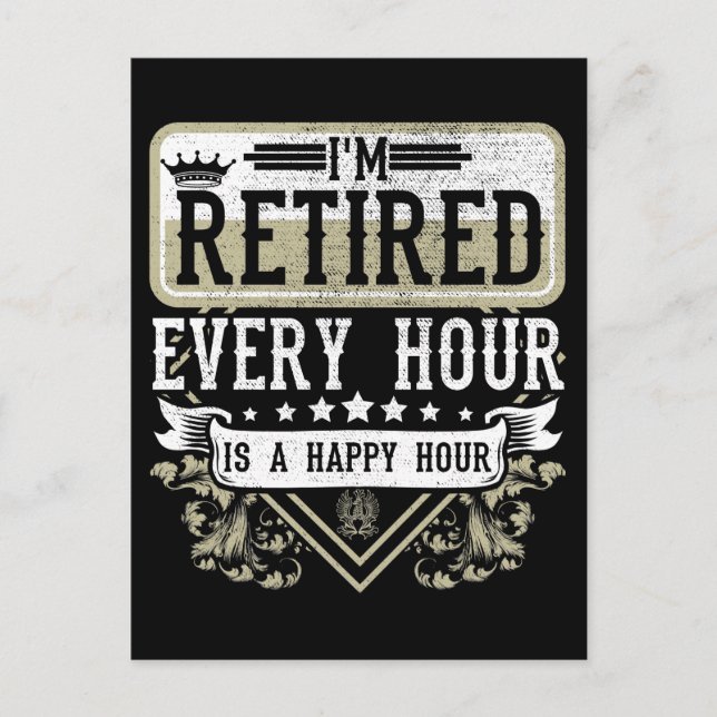 Happy Retirement Men Women Retired Coworker Humour Postcard (Front)
