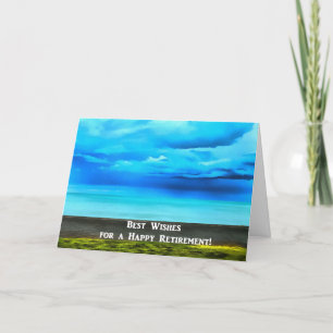 Happy Retirement Over Ocean Card