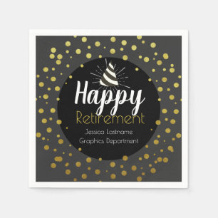 Happy Retirement Party Confetti Napkin